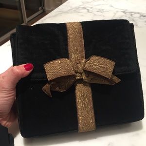 Vintage Velvet Evening Clutch Box Bag